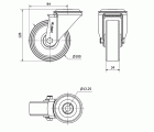 R.GIR.AGUJERO M12 INOX.20ZVI100-UTR POLIAMIX BLANCO EJE RODILLOS