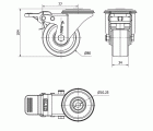 R.GIR.AGUJERO M10 FRENO INOX.20ZVLIFD80-UTR POLIAMIX BLANCO RODILLOS