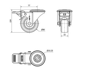 R.GIR.AGUJ.M10 FR.INOX.20ZVLIFD80-POA POLIAMIX BLAN-POLIUR.AZUL LISO