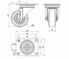 R.GIR.PLACA INOX.10ZVLI80-POLR POLIAMIX BLANCO-POLIUR.MARRON RODILL.