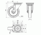 R.GIR.PLACA INOX.10ZVI125-POLR POLIAMIX BLANCO-POLIUR.MARRON RODILL.