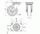 R.GIR.PLACA INOX.10ZVLI100-POLR POLIAMIX BLANCO-POLIUR.MARRON RODILL