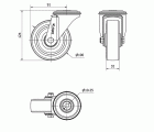 R.GIR.AGUJ.M10 INOX.20ZVLI100-POLR POLIAMIX BLANCO-POLIUR.MARRON ROD