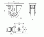 R.GIR.PLACA FRENO INOX.10BHIFD80CP-PGI POLIAMIX-GOMA GRIS EJE LISO