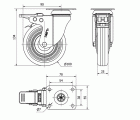 R.GIR.PLACA FRENO INOX.10BHIFD100CP-PLGI POLIAMIX-GOMA GRIS EJE LISO