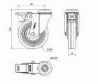 R.GIR.AGUJ.M10 FRENO INOX.20BHIFD100CP-PLGI POLIAMIX-GOMA GRIS LISO