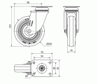 R.GIR.PLACA INOX.10BHI100CP-PPI POLIAMIX-POLIUR.ROJO EJE LISO