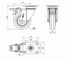R.GIR.PLACA FRENO INOX.10BHIFD80CP-PPI POLIAMIX-POLIUR.ROJO EJE LISO