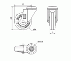 R.GIR.AGUJERO M10 INOX.20BHI80CP-PPI POLIAMIX-POLIUR.ROJO EJE LISO