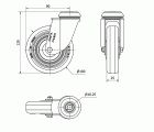 R.GIR.AGUJERO M10 INOX.20BHI100CP-PPI POLIAMIX-POLIUR.ROJO EJE LISO