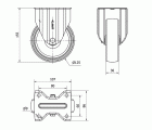 R.FIJA INOX.17ZVI125-TNE NYLON BLANCO EJE LISO
