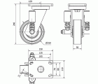R.GIR.PLACA 10HLSE150-HUB SUSPENSION HIERRO-POLIUR.NARANJA EJE BOLAS