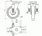 R.GIR.PLACA 10HLSE200-HUB SUSPENSION HIERRO-POLIUR.NARANJA EJE BOLAS