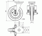R.GIR.PLACA 10HLSE250-HGB SUSPENSION GOMA NEGRA NATURAL EJE BOLAS