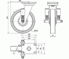 R.GIR.PLACA 10HLSE250-HUB SUSPENSION HIERRO-POLIUR.NARANJA EJE BOLAS
