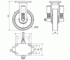 R.FIJA 17HLSE200-HUB SUSPENSION HIERRO-POLIUR.NARANJA EJE BOLAS