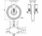 R.FIJA 17HLSE250-HUB SUSPENSION HIERRO-POLIUR.NARANJA EJE BOLAS