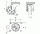R.GIR.PLACA INOX.10ZVLI80-PGZR POLIAMIX-GOMA GRIS INYECT.RODILLOS