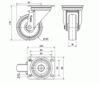 R.GIR.PLACA INOX.10ZVI100-PGZN POLIAMIX-GOMA GRIS INYECT.EJE LISO