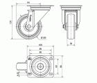 R.GIR.PLACA INOX.10ZVI100-PGZR POLIAMIX-GOMA GRIS INYECT.RODILLOS