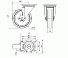R.GIR.PLACA INOX.10ZVI125-PGZN POLIAMIX-GOMA GRIS INYECT.EJE LISO