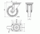 R.GIR.PLACA INOX.10ZVI125-PGZR POLIAMIX-GOMA GRIS INYECT.RODILLOS