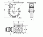R.GIR.PLACA FR.INOX.10ZVIFD125-PGZR POLIAMIX-GOMA GRIS INYECT.RODILL