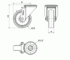 R.GIR.AGUJERO M12 INOX.20ZVI100-PGZN POLIAMIX-GOMA GRIS INYECT.LISO