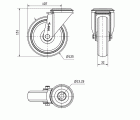 R.GIR.AGUJERO M12 INOX.20ZVI125-PGZN POLIAMIX-GOMA GRIS INYECT.LISO