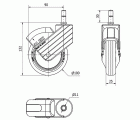 R.GIR.ESPIGA LISA M11x30 AZUL 30HP100CP-PLGI POLIAMIX-GOMA NEGR.LISO