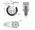 R.GIR.AGUJERO M12 FRENO INOX.20ZVIFD160-PSN POLIAMIX-GOMA GRIS LISO