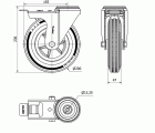R.GIR.AGUJERO M12 FRENO INOX.20ZVIFD200-PSN POLIAMIX-GOMA GRIS LISO