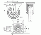 R.GIR.PLACA FR.INOX.10ZVIFD150-POLR POLIAMIX BLANC-POLIUR.MARRON ROD