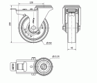 R.GIR.AGUJ.M12 FR.INOX.20ZVIFD150-POLR POLIAMIX BL-POLIUR.MARRON ROD