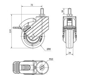 R.GIR.ESP.ROSC.M10x20 FR 50HPCFN80CP-PGIC POLIAMIX-GOM.GR.ANTIES.LIS