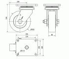 R.GIR.PLACA 10HLR250-NFB NYLON FUNDIDO EJE BOLAS