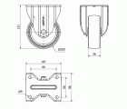 R.FIJA 17ZVL100-TN NYLON BLANCO EJE LISO