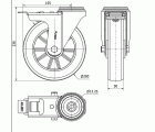 R.GIR.AGUJERO M12 FRENO 20ZVFD200-AUGB ALUMINIO-POLIUR.VERDE BOLAS