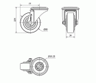 R.GIR.AGUJERO M10 20ZVL80-PGR GOMA ELASTICA GRIS EJE RODILLOS