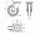 R.GIR.PLACA 10ZV125-PGR GOMA ELASTICA GRIS EJE RODILLOS