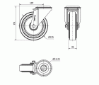 R.GIR.AGUJERO M12 20ZV125-PGR GOMA ELASTICA GRIS EJE RODILLOS