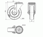 R.GIR.AGUJERO M12 20ZV160-PGR GOMA ELASTICA GRIS EJE RODILLOS