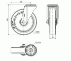 R.GIR.AGUJERO M12 20ZV200-PGR GOMA ELASTICA GRIS EJE RODILLOS