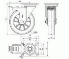 R.GIR.PLACA FRENO 4mm 10ZVRFD200-AUGB ALUMINIO-POLIUR.VERDE BOLAS