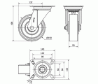 R.GIR.PLACA 4mm 10ZVR150-HUB HIERRO-POLIUR.NARANJA EJE BOLAS