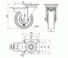 R.GIR.PLACA FRENO 4mm 10ZVRFD150-HUB HIERRO-POLIUR.NARANJA EJE BOLAS