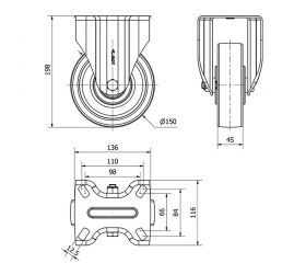 R.FIJA 4mm 17ZVR150-FTB NYLON BLANCO EXTRAFUERTE EJE BOLAS