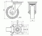 R.GIR.PLACA 4mm 10ZVR150-CI HIERRO FUNDIDO EJE LISO