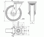 R.GIR.PLACA 4mm 10ZVR200-CI HIERRO FUNDIDO EJE LISO
