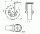 R.GIR.AGUJERO M12 20ZV160-AUGB ALUMINIO-POLIUR.VERDE EJE BOLAS